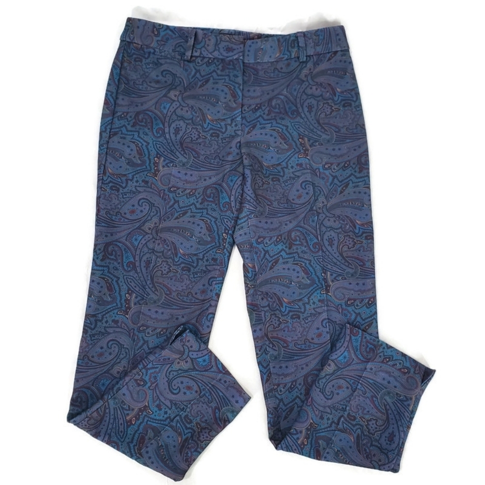 Talbots Paisley Hampshire Pants, Size 4 Fall Workwear Careerwear Office Dress Up